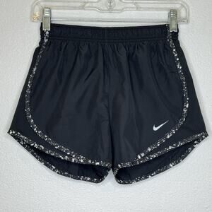 Nike Dri Fit Running Athletic Shorts Womens Size XS Black Built in Briefs